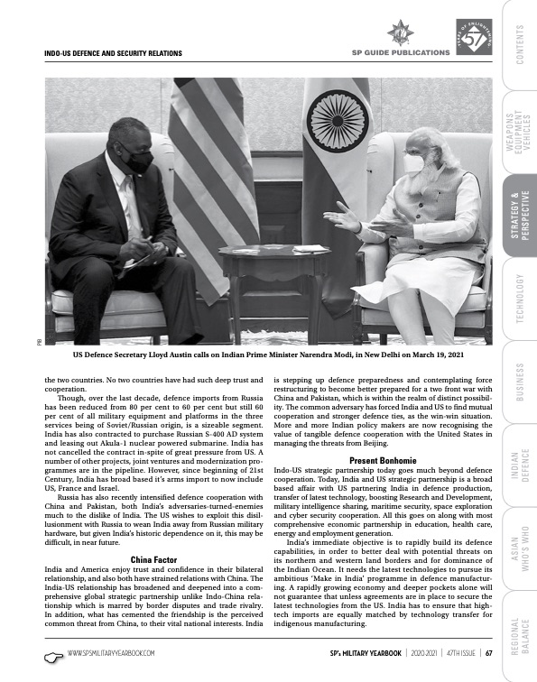 Indo–US Defence and Security Relations